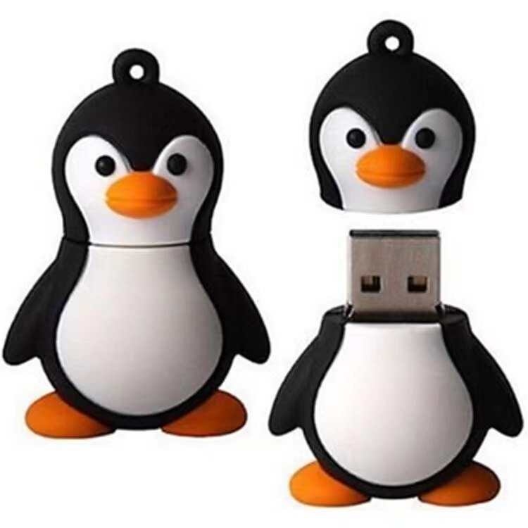 Mini Pen Drive Pinguim